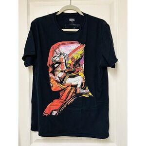 Deadpool T Shirt Adult L Inside My Head Silhouette Graphics Black